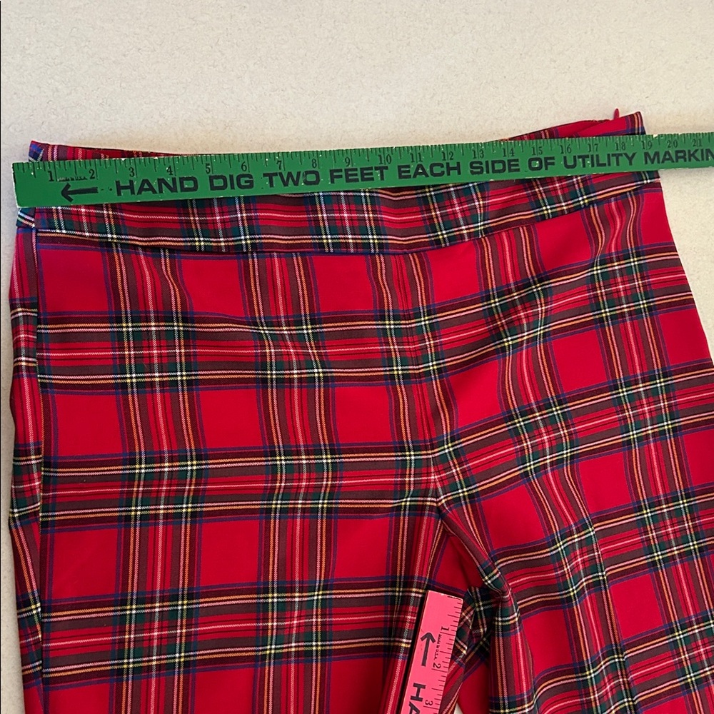 Talbots Slim Hampshire Ankle Pants Size 16 NWOT Classic Tartan Red Plaid Pattern - Picture 12 of 15